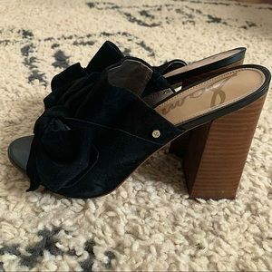 Chunky Sam Edelman Yumi Heel - Black Suede